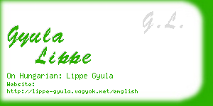 gyula lippe business card